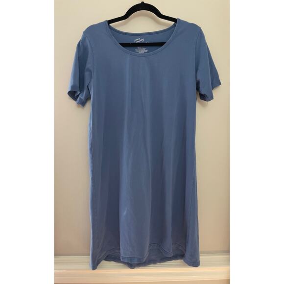 June & January Women's Grown Up Blue Swing Tshirt Dress Large - Picture 1 of 5